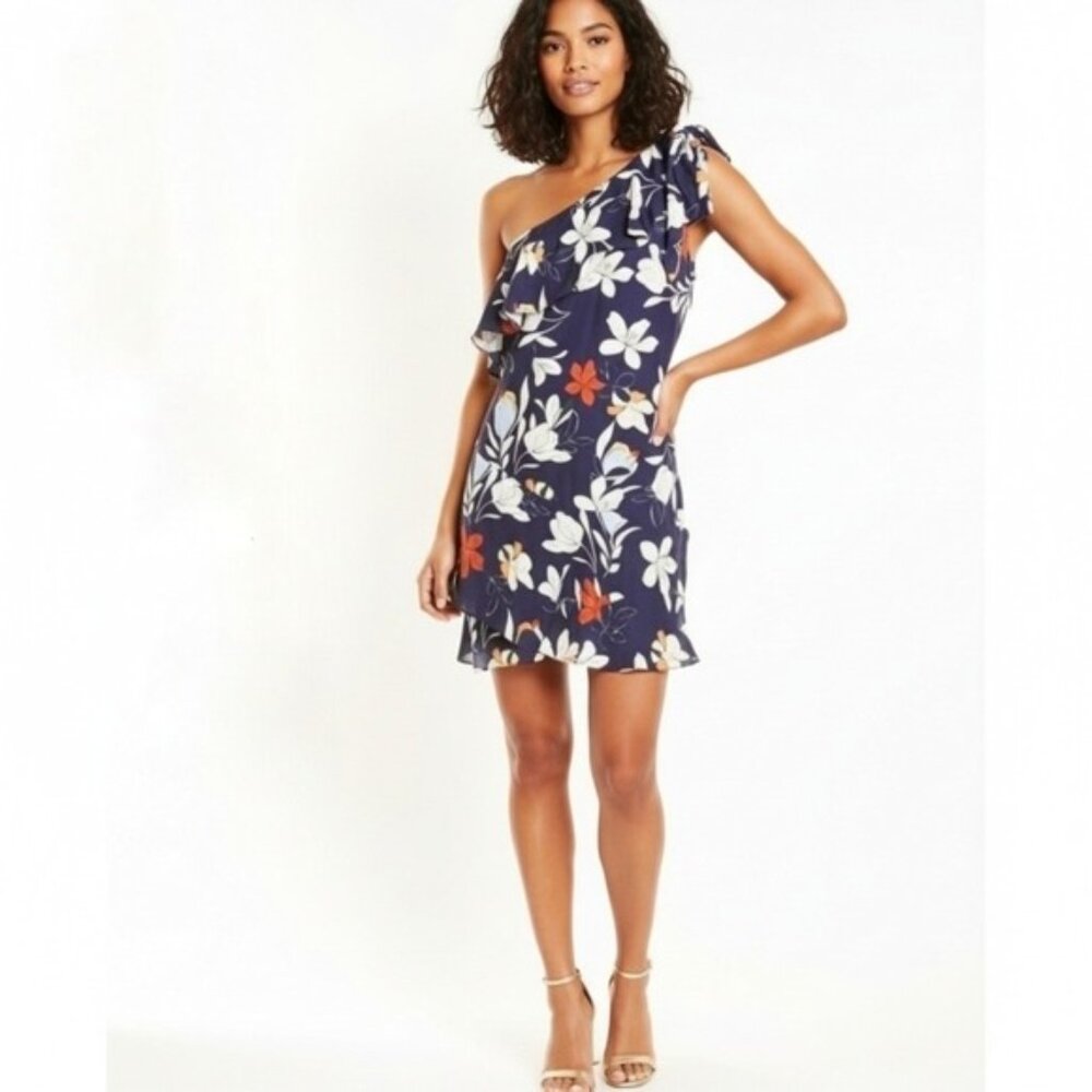 Parker One Shoulder Floral Dress, size XS
